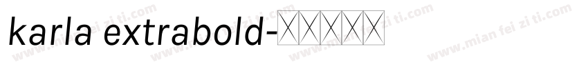 karla extrabold字体转换